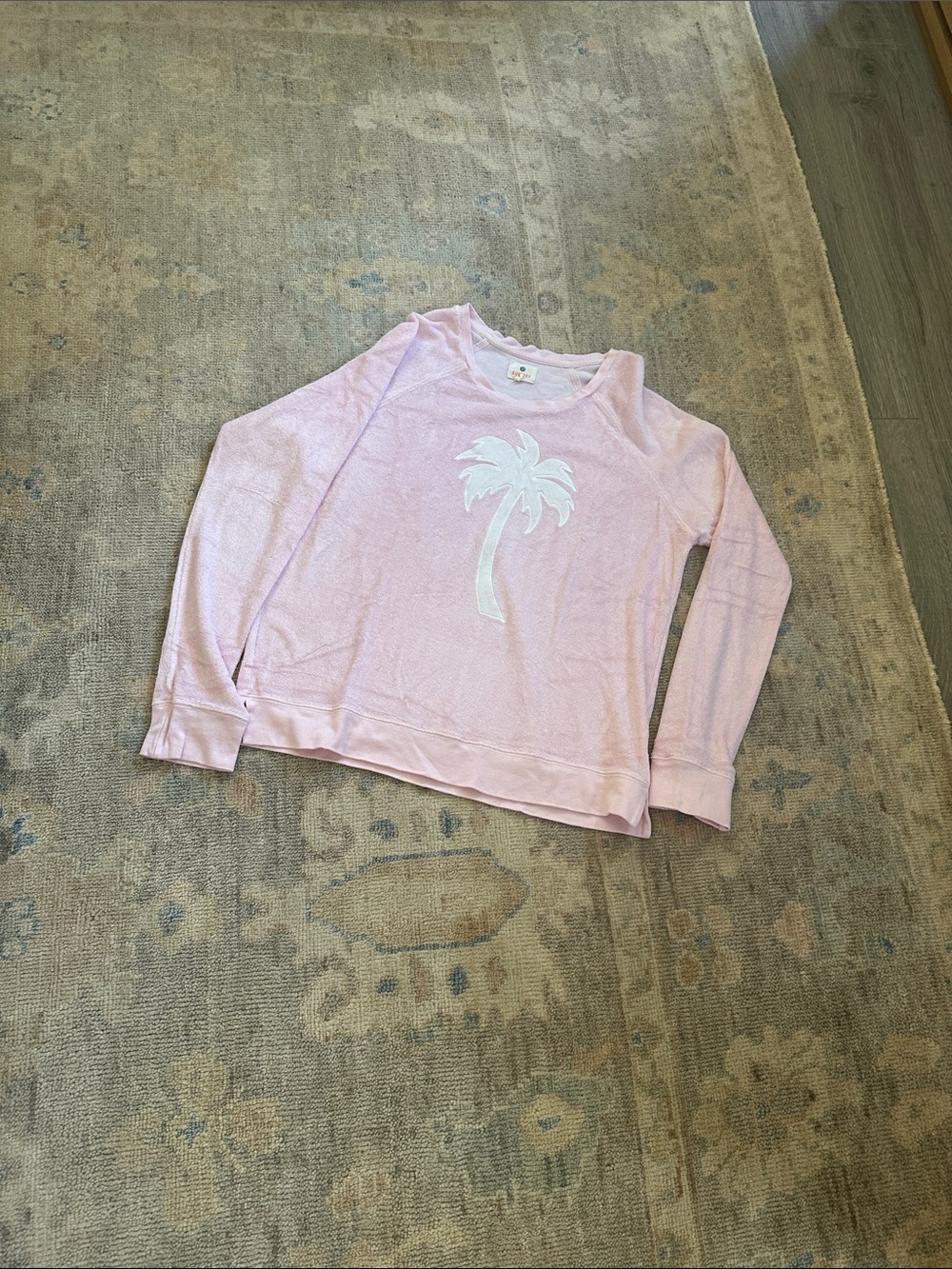 Sundry Pale Pink Crewneck Top. Size S